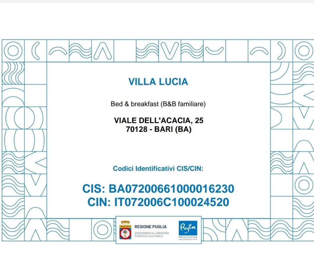 Bnb Villa Lucia Bari Exteriér fotografie
